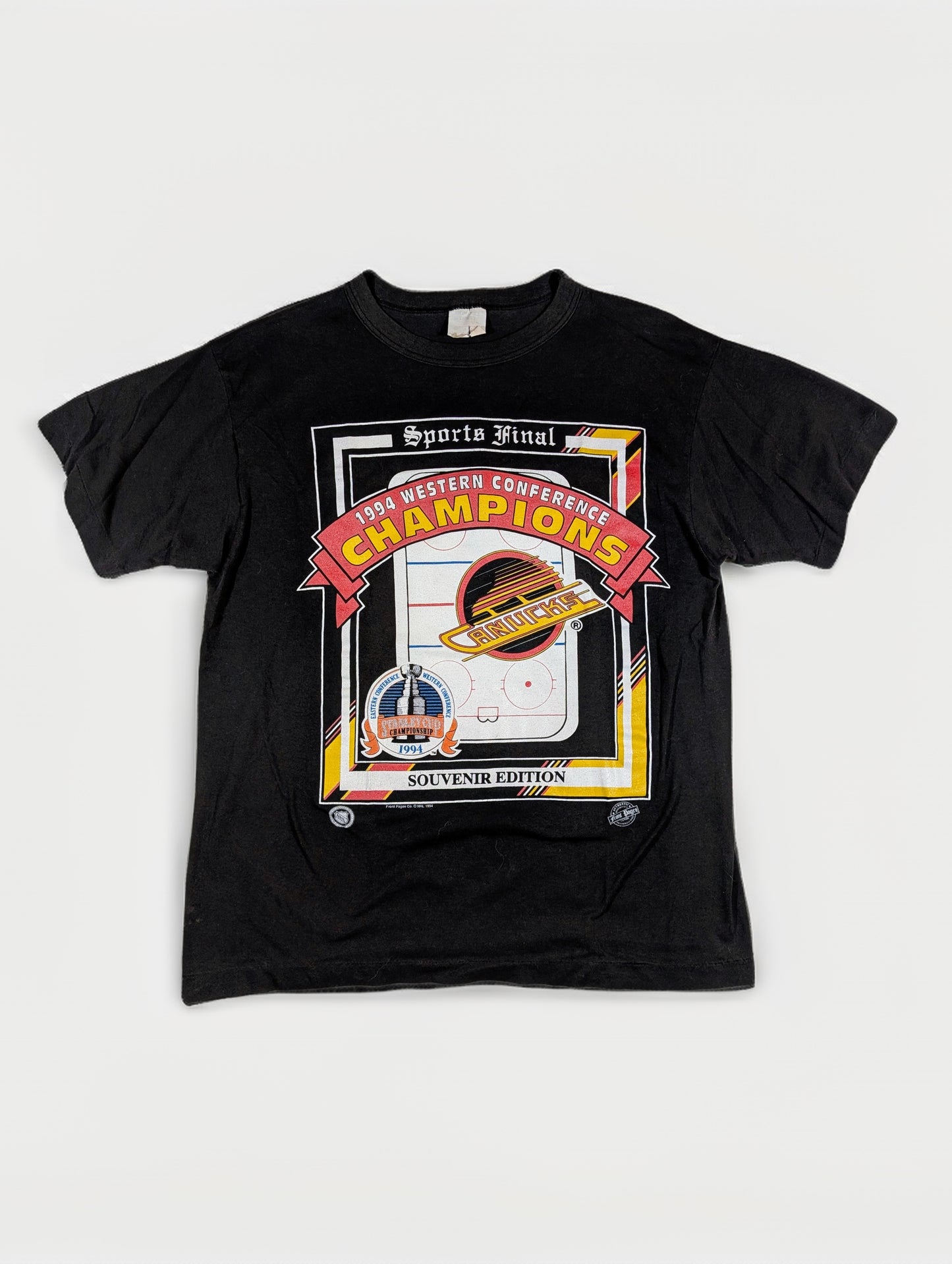 Vintage 1994 Canucks western conference champs t shirt