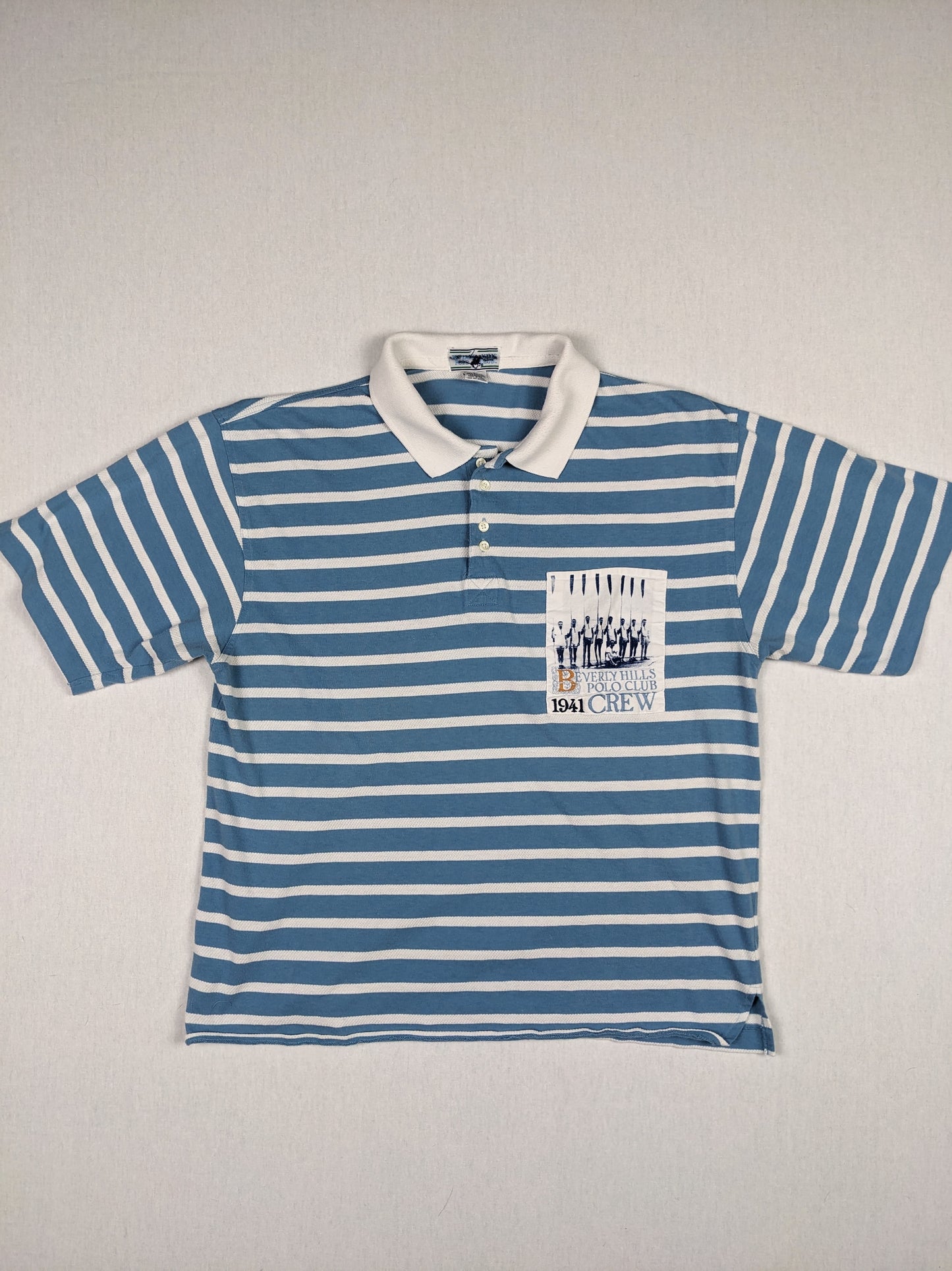 Vintage striped pocket polo