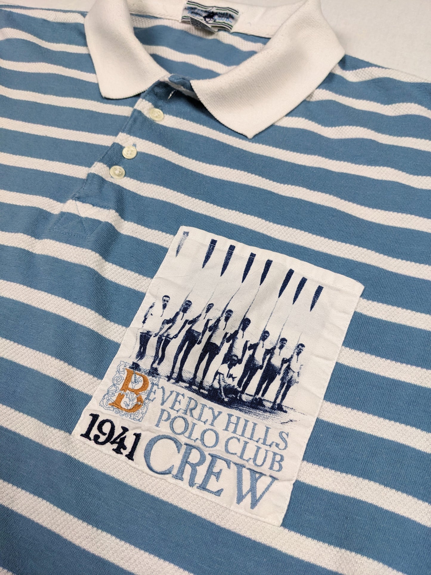 Vintage striped pocket polo
