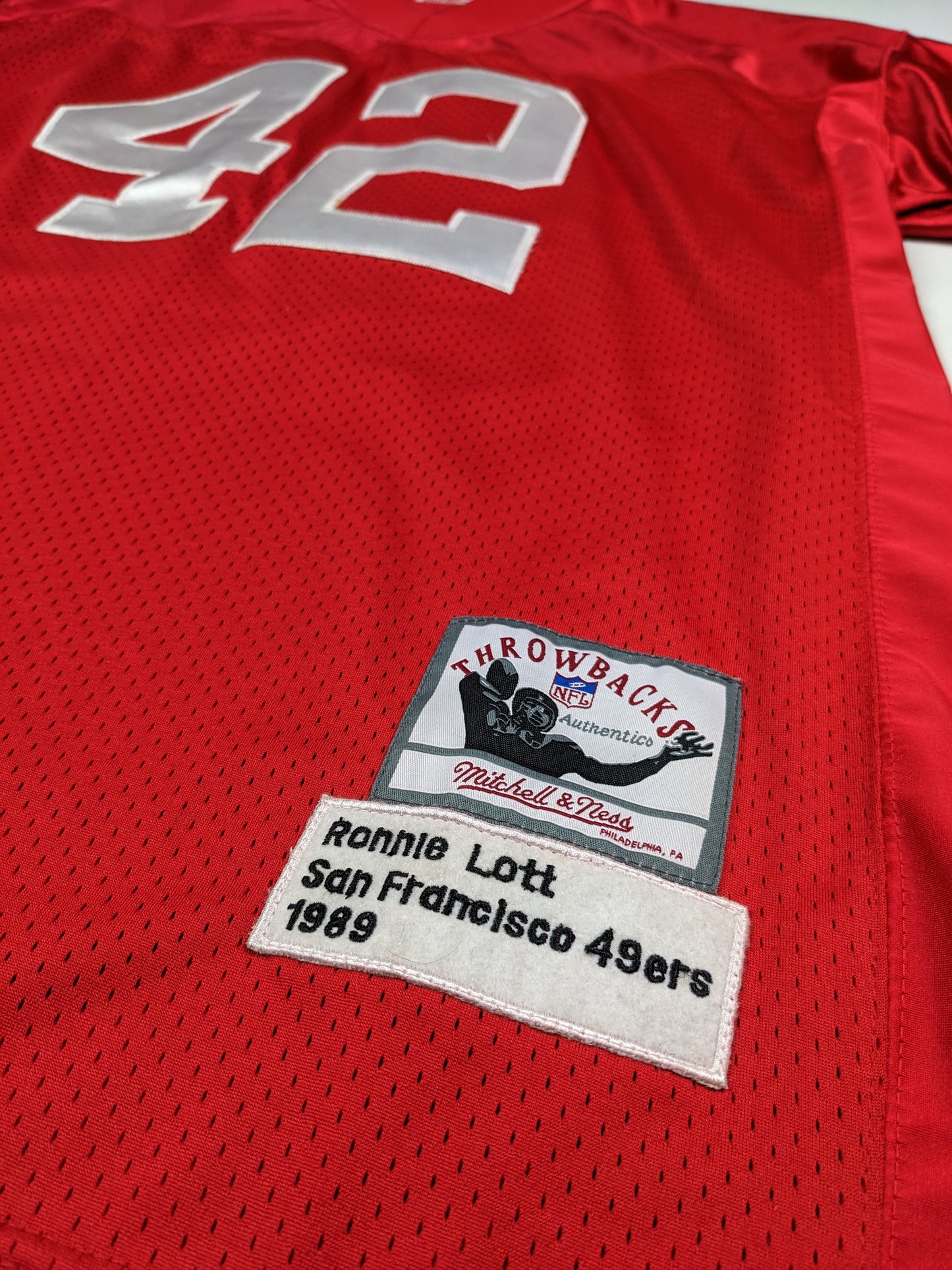 San Francisco 49ers 1989 throwback Lott jersey