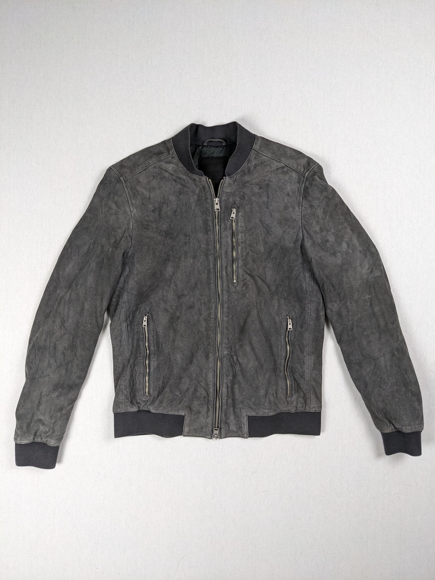 Suede bomber jacket