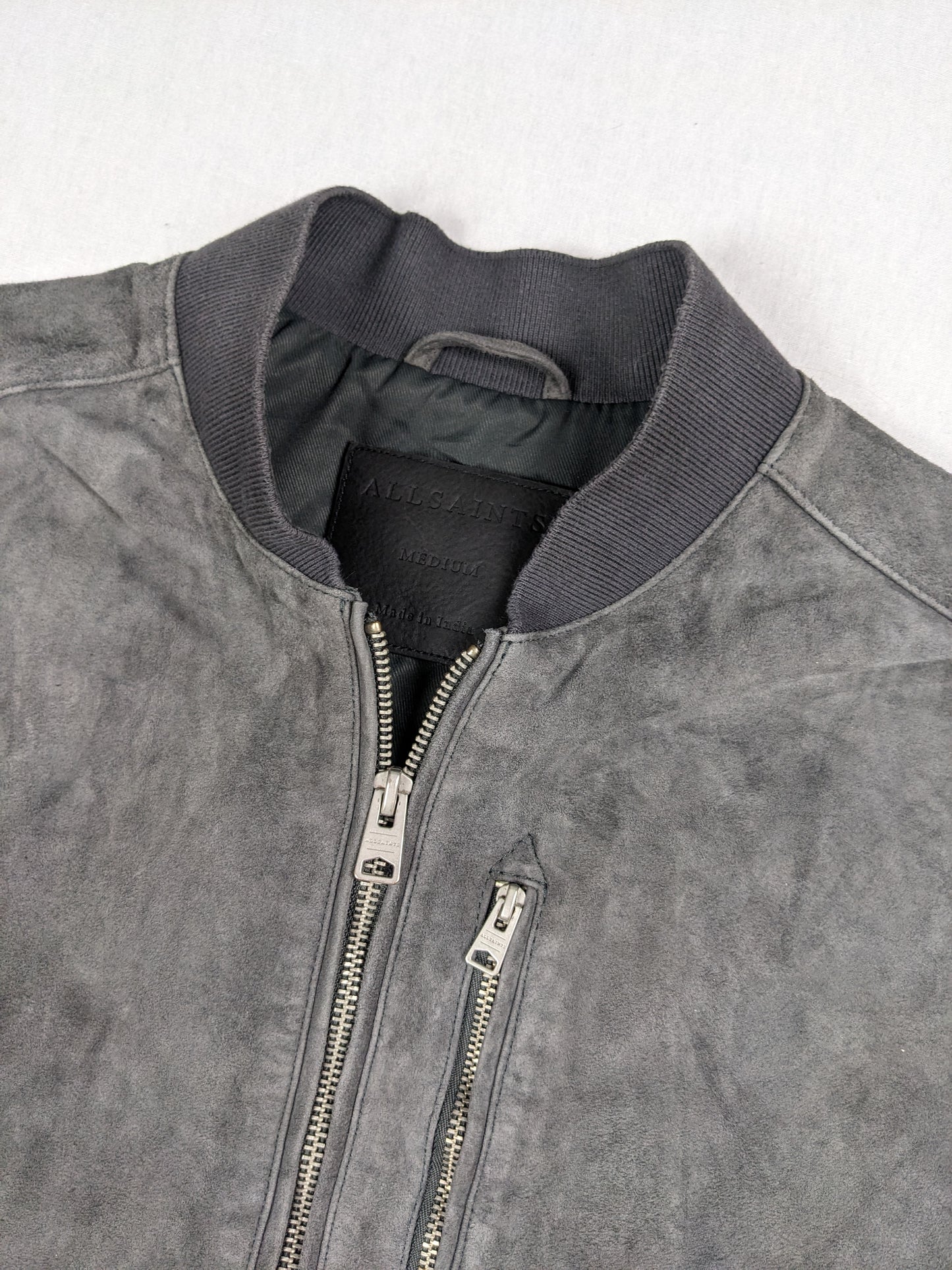 Suede bomber jacket