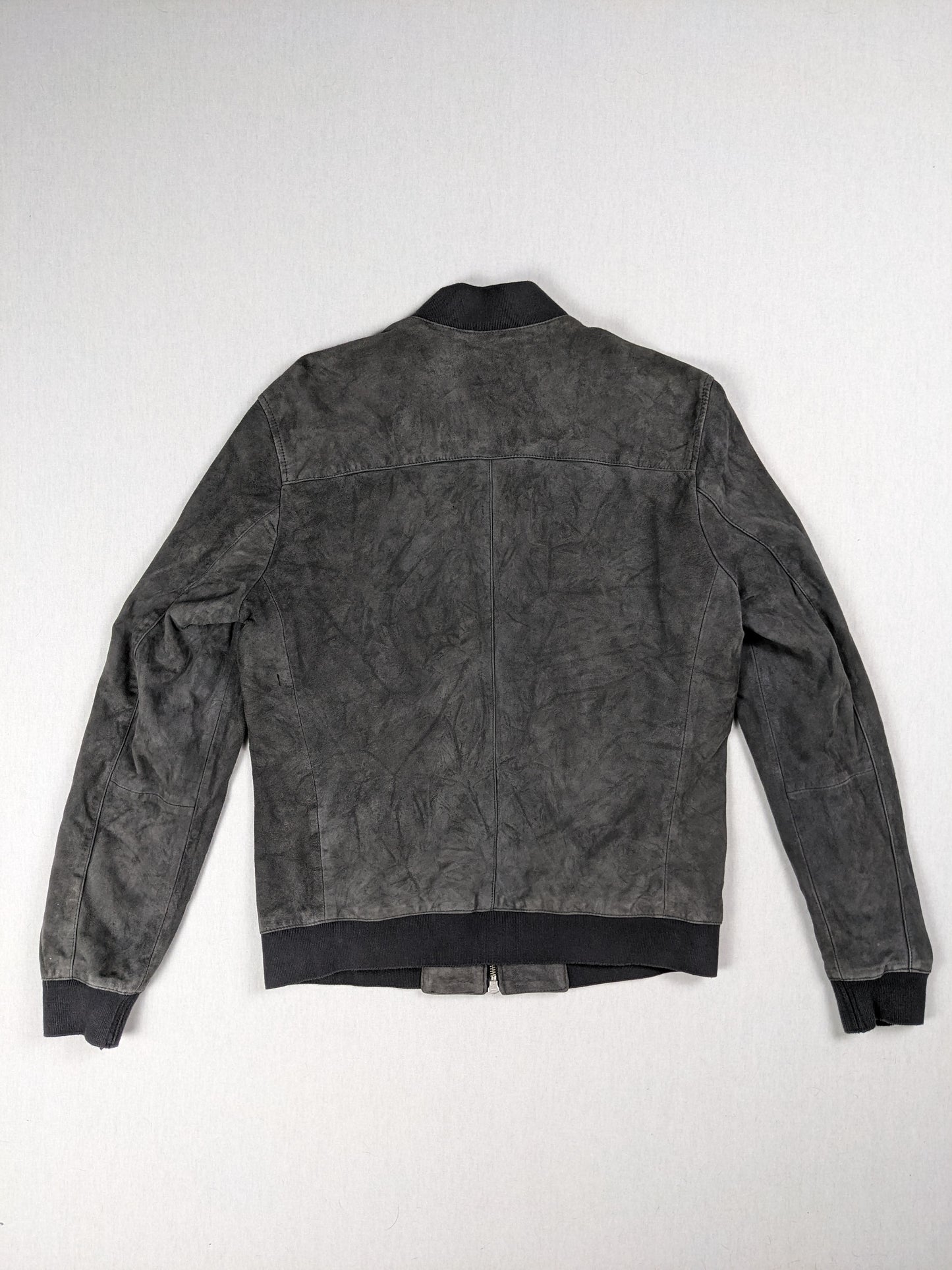 Suede bomber jacket