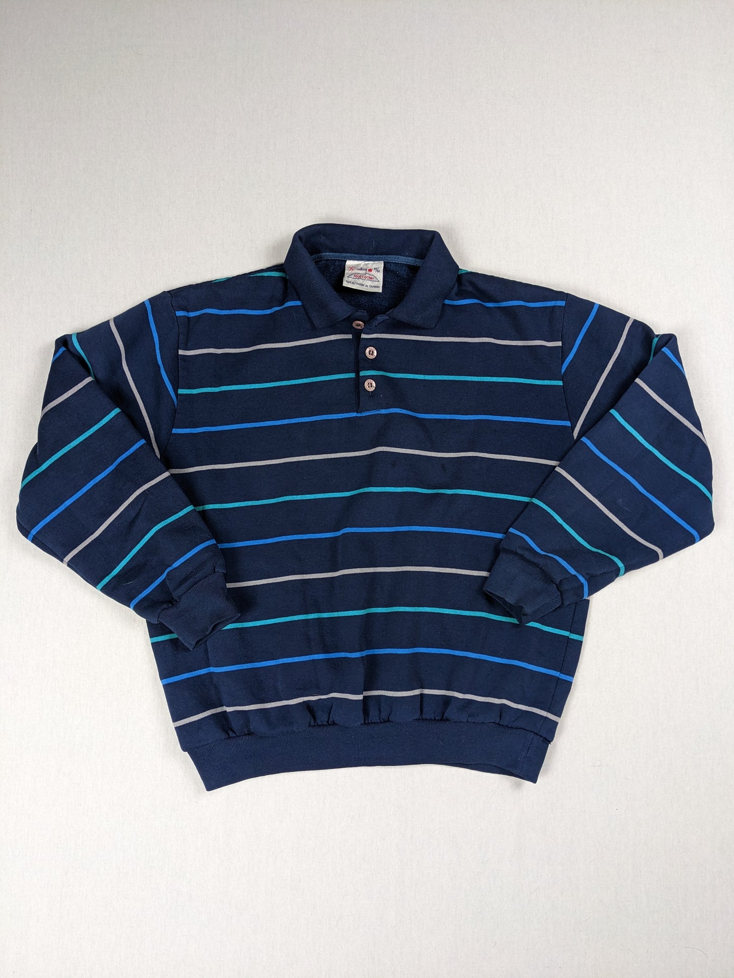Vintage 80s striped polo sweater