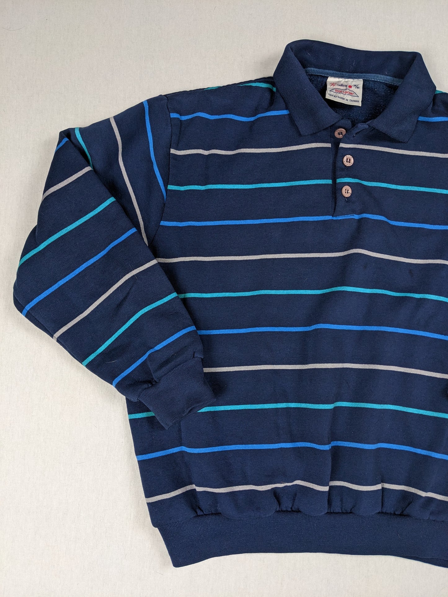 Vintage 80s striped polo sweater