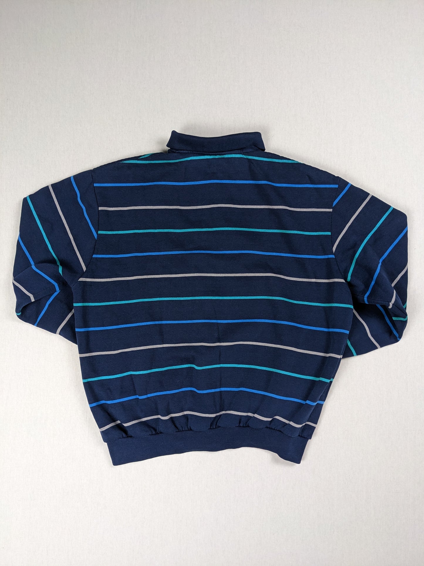 Vintage 80s striped polo sweater